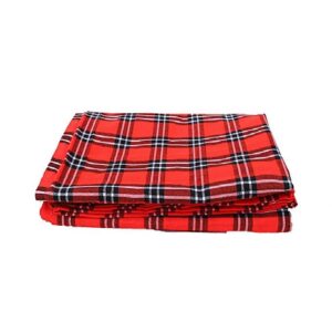 Black and White Stripes Red Maasai Shuka