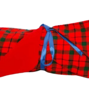 Checked red maasai fleece blanket