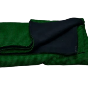 Green and black maasai fleece blanket
